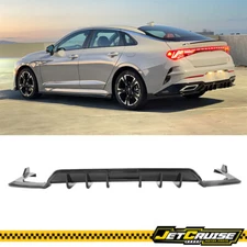 Fits 21-24 Kia K5 GT-Line 3PCS Glossy Black Rear Bumper Lip Diffuser Spoiler PP
