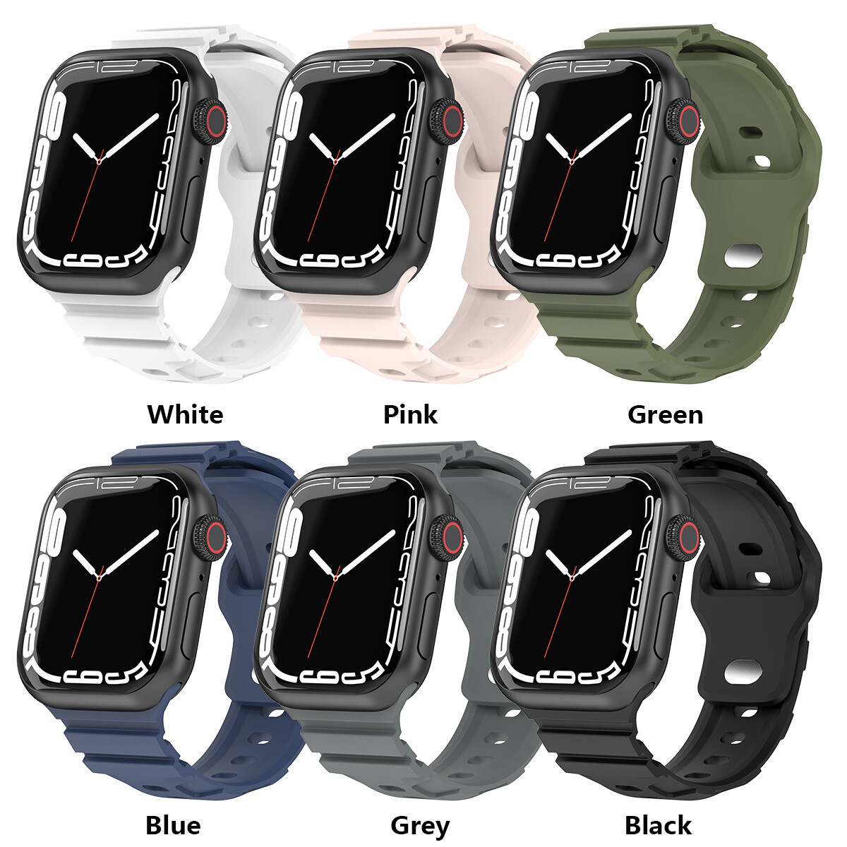Silicone Band Strap for Apple Watch Ultra 49mm 9 8 7 6 5 4 38/40  display picture 1