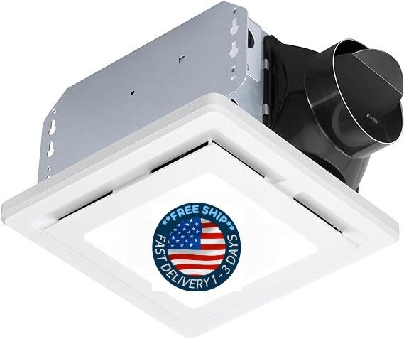 Ventilador Extractor De Aire 200 Mm - 80W, Silencioso, 1250 M³/h, Para Cocina, Baño Y Garaje (Negro)