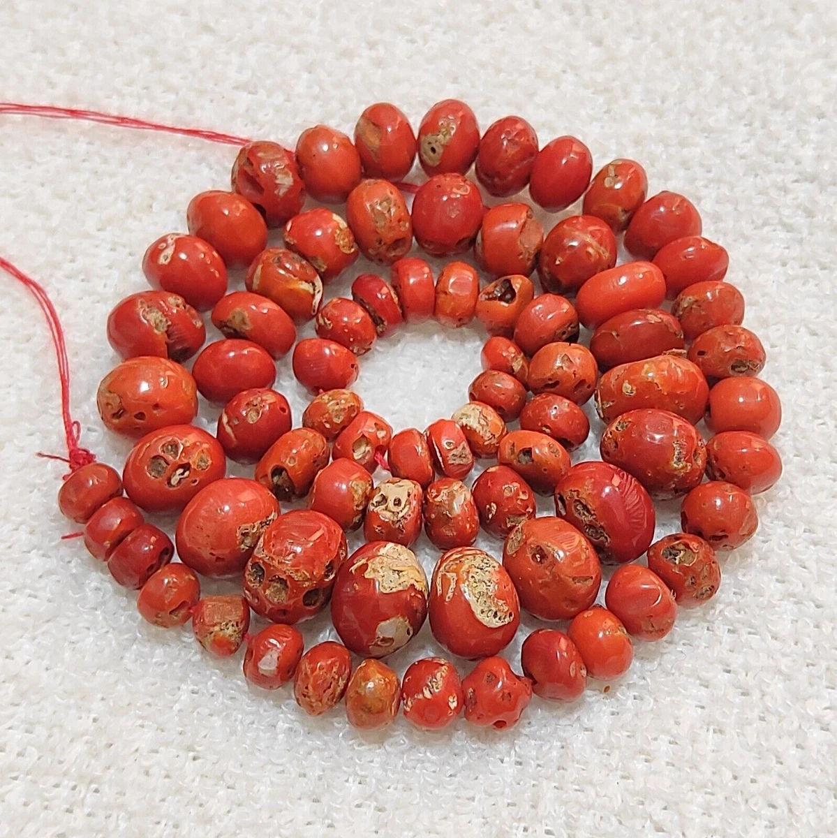 Natural italian red coral best sale beads