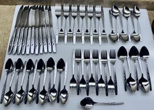 SILVERWARE ~ ONEIDA HEIRLOOM ~ WILL O' WISP ~ 57pc Lot 10pc Place Set ++ ALL VGC