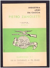 Catalogo Armi Caccia Pietro Zanoletti Gardone 1966 SCV4