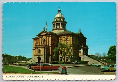 Placer County Courthouse Auburn CA (6 X 4 in) 1964 Postcard