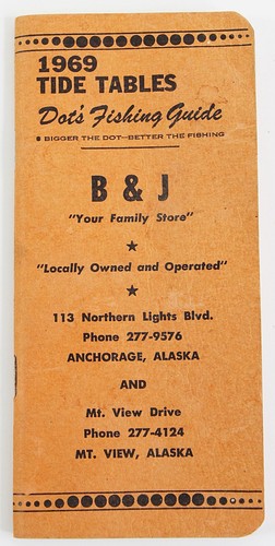 1969 TIDE TABLES Dot's Fishing Guide ALASKA Anchorage Seldovia Kodiak Cordova + - 第 1/4 張圖片