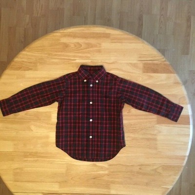 Long Sleeve Plaid Logo Dress Shirt 