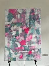 Modernes abstraktes Acrylbild auf Leinwand 50x70cm Original