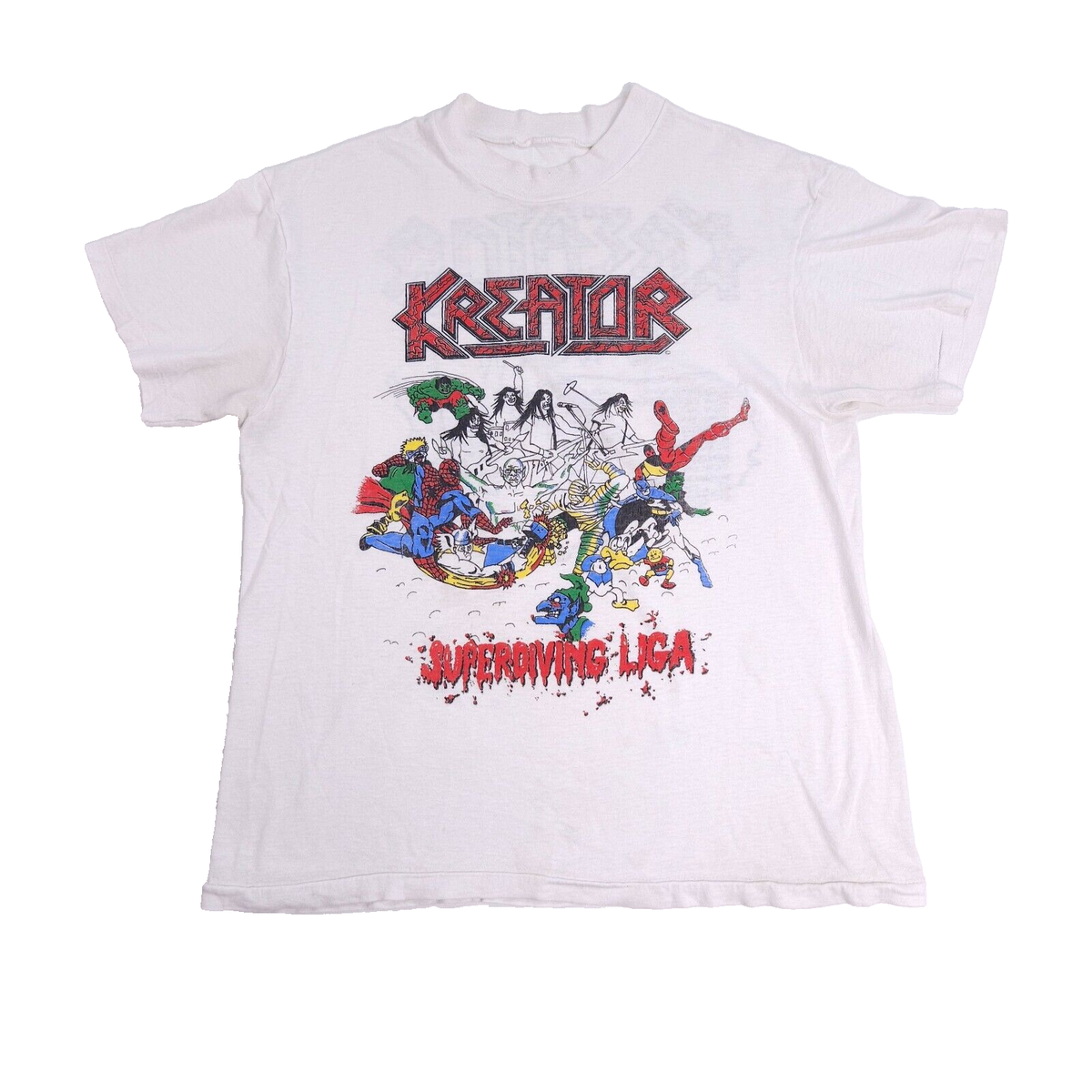 Kreator Vintage Shirt 1988 USA Tour Marvel Superdiving Liga Thrash