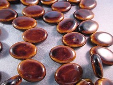 Ceramic Top Drilled Oval Beads 13pcs