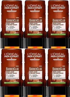 L'ORÉAL Loreal Men Expert Barber Club Shower Gel 300ml x 6