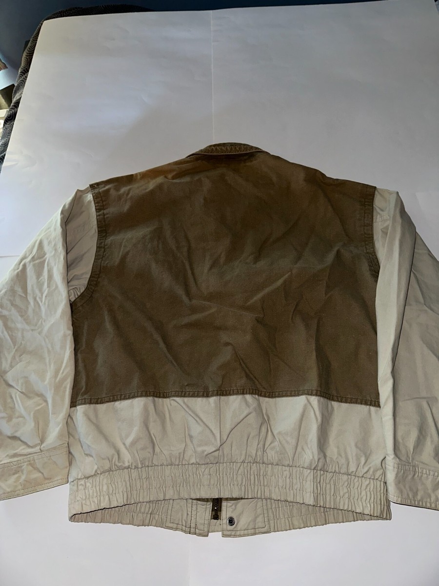 Vintage 90s North Bay Tan/Beige Earth Tone Full Zip Bomber