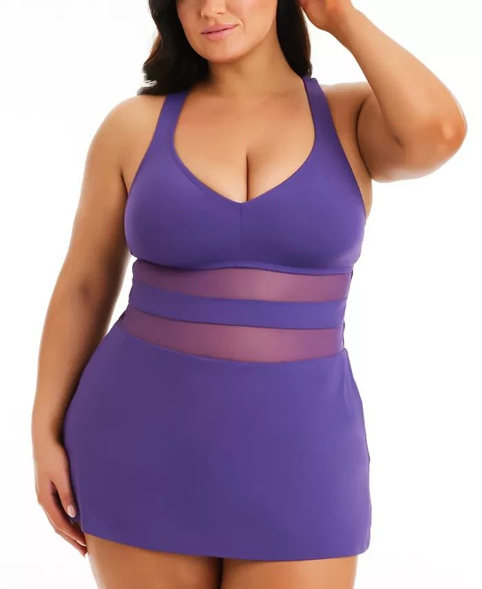 NUEVO CON ETIQUETAS Bleu Rod Beattie Mujer Agujero en Uno Enrejado Frontal Una Pieza 10-12 $140 AA357 Foto 2 de 4