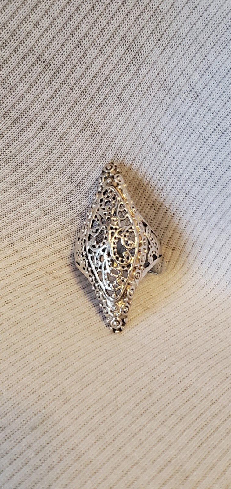 Sterling Silver 925 Long Ring - image 6