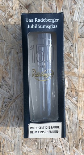 Radeberger Jubiläumsglas - 150 Jahre Radeberger - Farbwechsel