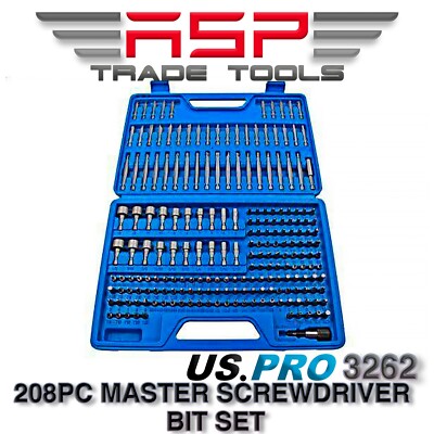 208PC MASTER SCREWDRIVER BIT SET US Pro Tools 3262 | eBay UK