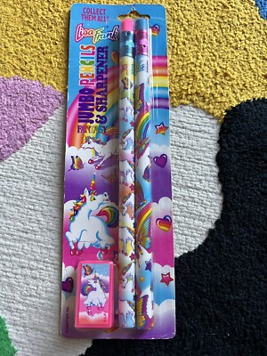 Lisa Frank Markie Jumbo Pencils & Sharpener