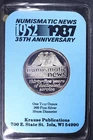 1987 KP Numismatic News 35th Anniversary 1 oz .999 Silver Round Sealed & Toned