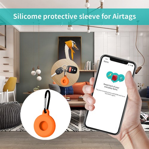 Für Apple Airtag Hülle Silikon Schutzhülle Cover Schlüsselanhänger Airtags : - Bild 3 von 19