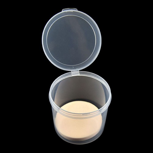 Round Clear Lidded Small Plastic Box Home Organizer Jewelry Beads Storage Boxes - Picture 8 of 9