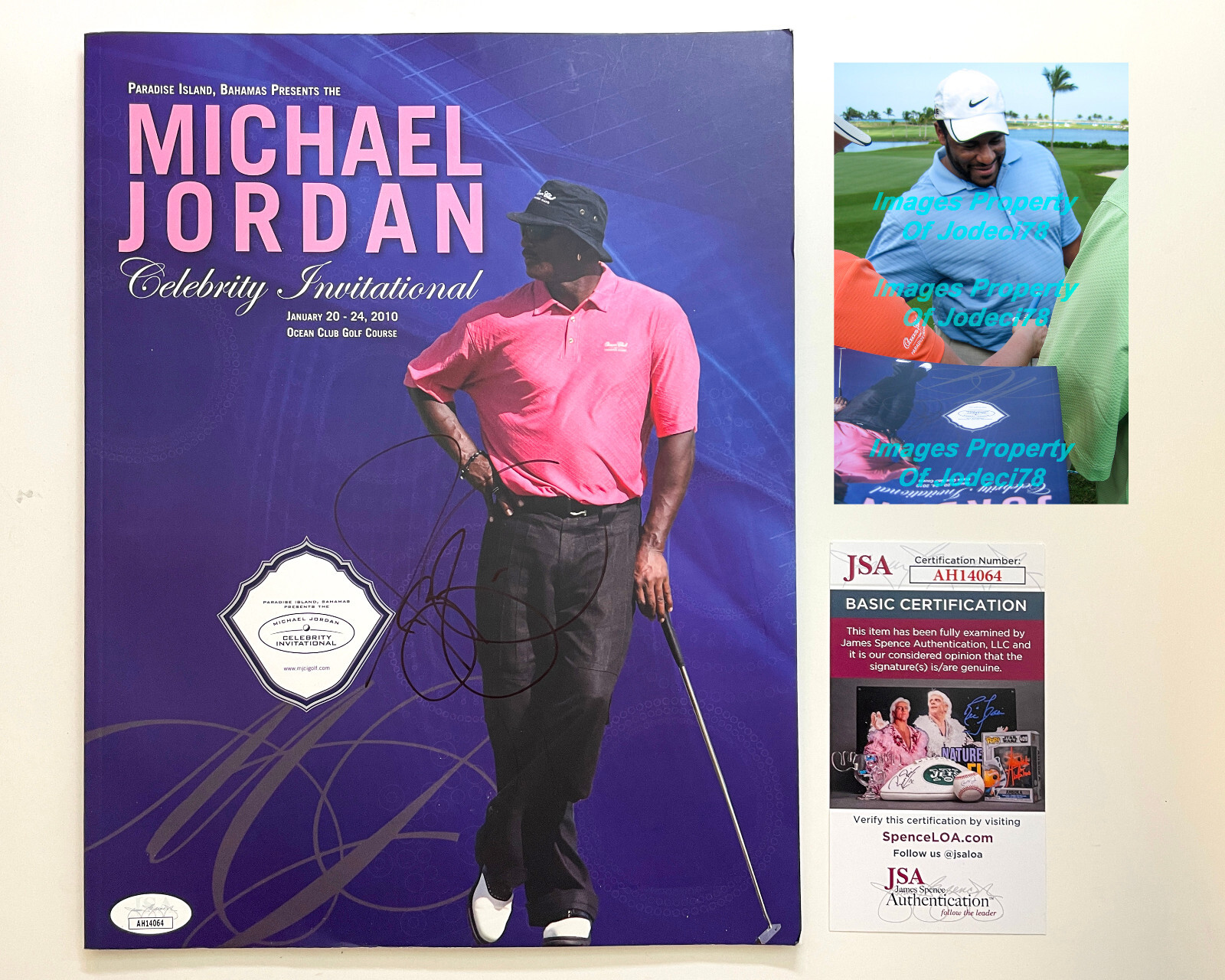 Jerome Bettis Autographed Signed 2010 Michael Jordan Celebrity Invitational Golf Program JSA 
