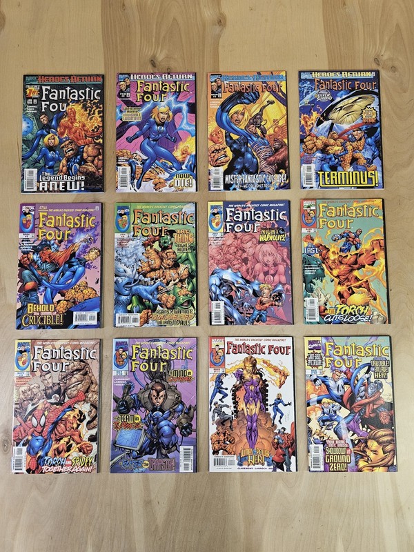 Fantastic Four Comic Lot 1,2,3,4,5,6,7,8,9,10,11,12