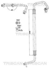 AC High Low Pressure Line Hose TRISCAN Fits CITROEN C5 III PEUGEOT 08-18 6477.L0