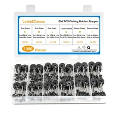 Fishing Bobber Stoppers 1080 PCS Oval Column Float Sinker Stops Rubber 6 In 1