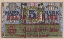 L&ouml;rrach - Kreis - 50 Tausend Mark - &Uuml;dr. auf 5 Mk - Serie B - Geiger 327.W7b)