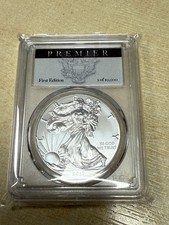 2017 Rare First Edition 1 of 10,000 - American Silver Eagle $1 Graded PCGS MS70