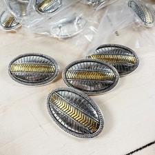 Lot of 10 Sedona Oval Conchos   Silver Gold 1...