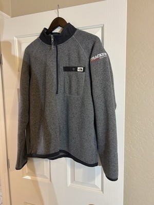 Men s North Face Gordon Lyons Grey Men Size M Q Zip Tracker Boats Embroidery