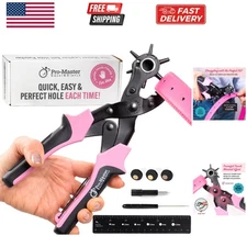 Precision Leather Hole Punch Tool, Best for Belts, Fabric, Leather Up to 5mm ...