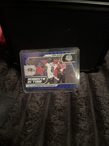 2025 Panini Mosaic Lamar Jackson Moments In Time Blue Prizm  /99