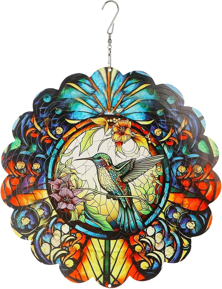 Bird 3D Wind Spinner Kinetic Metal Art Hanging Wind Spinner Outdoor Decoratio... - Image 4 of 4