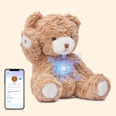 AI Talking Teddy Bear for Kids, Screen-Free Interactive Plush Companion, Gent...