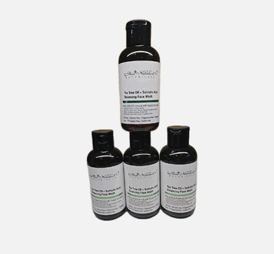 Lot of 4 Botanicals Tea Tree Oil & Salicylic Acid Balancing Face Wash, 4 oz