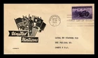 US COVER PHILIPPINES FDC SCOTT 925 WORLD WAR II PATRIOTIC UNITED NATIONS