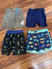 Boys Swim Trunks Sizes 4-8 Set Of 4