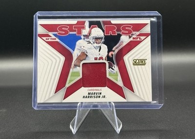 2025 Score Marvin Harrison Jr Stars NFL Red Patch Cardinals Memorabilia SNJ-MHN