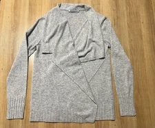 InCashmere grey cardigan sweater size small