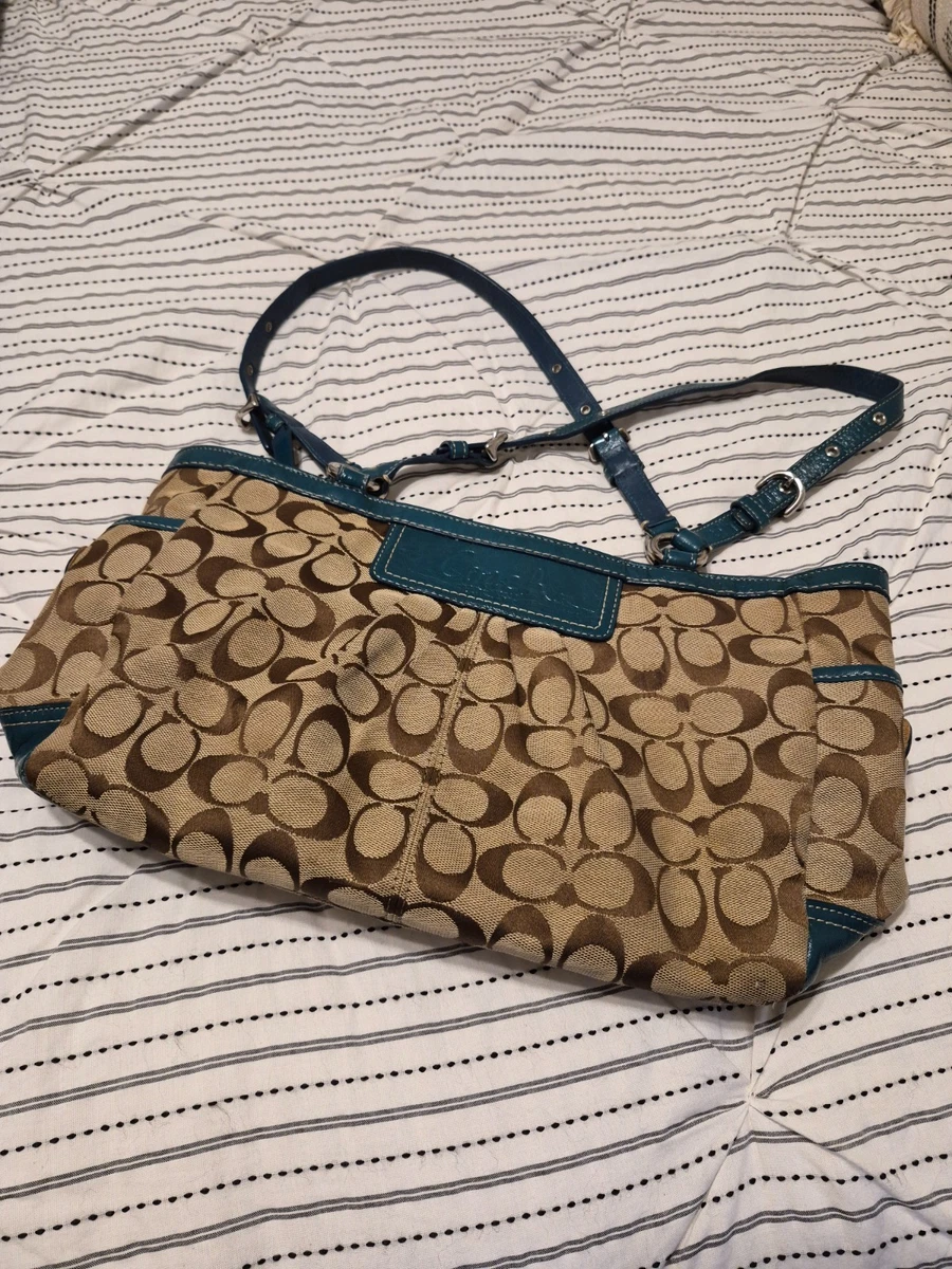Coach Blue Signature Handbag for sale | eBay
