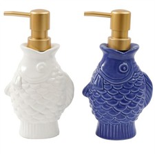 Seashore Fish Shaped Soap Dispenser | Nautical Bathroom Hand Soap Dispenser