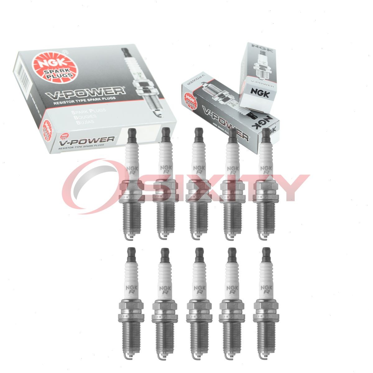 10 pc NGK 6668 LFR6A V-Power Spark Plugs for 94709-00427 94702-00427 uz