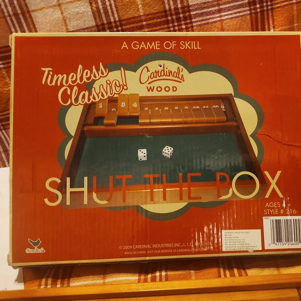 "Shut The Box" Cardinal's Dice Game, Deluxe Wood.  - Image 2 of 4