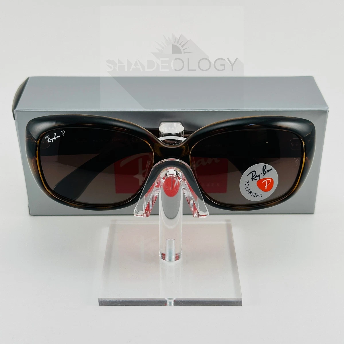 NEW RAY-BAN Jackie Ohh – Polished Brown Frame, Brown Gradient Lenses (NWT) Ray-Ban RB4101 Jackie Ohh cateye Sunglasses with Tortoise  main image 3