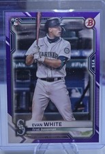 2021 Bowman - Evan White #89 Purple Border 132/250 (RC)