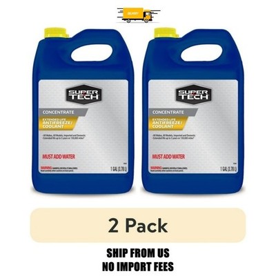 (2 pack) Super Tech Extended Life Concentrate Antifreeze/Coolant, 1-gal