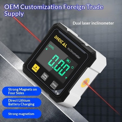 Digital Inclinometer Dual-laser Electronic Digital Angle Box High-precision Leve