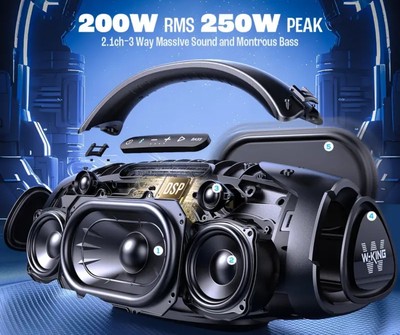 W-KING X20 Bluetooth Speaker 250W Large Boombox 200W RMS with