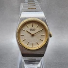 Seiko Watch Women 20mm Silver Dial Two Tone Round 5420-0059 New Battery