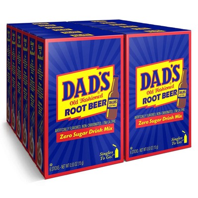 Dad's Old Fashioned Root Beer Singles To Go Sugar Free Powder Drink Mi